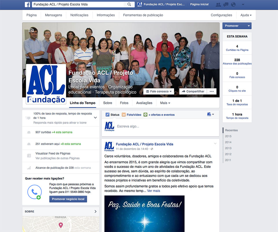 Facebook Fundação ACL